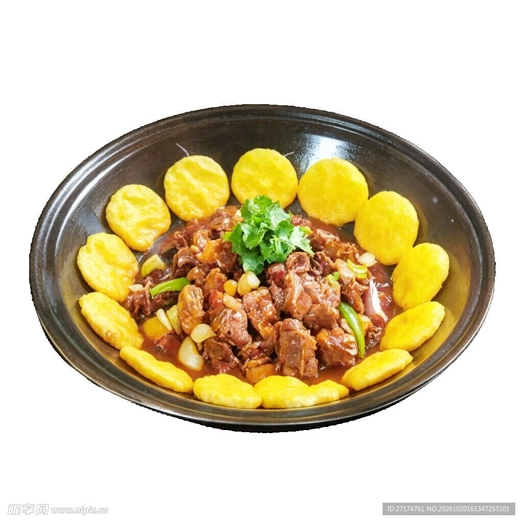 铁锅炖菜贴玉米饼