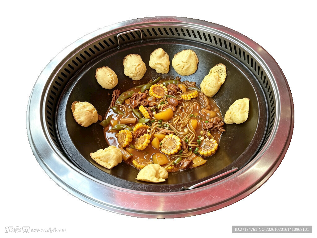 铁锅炖贴饼子