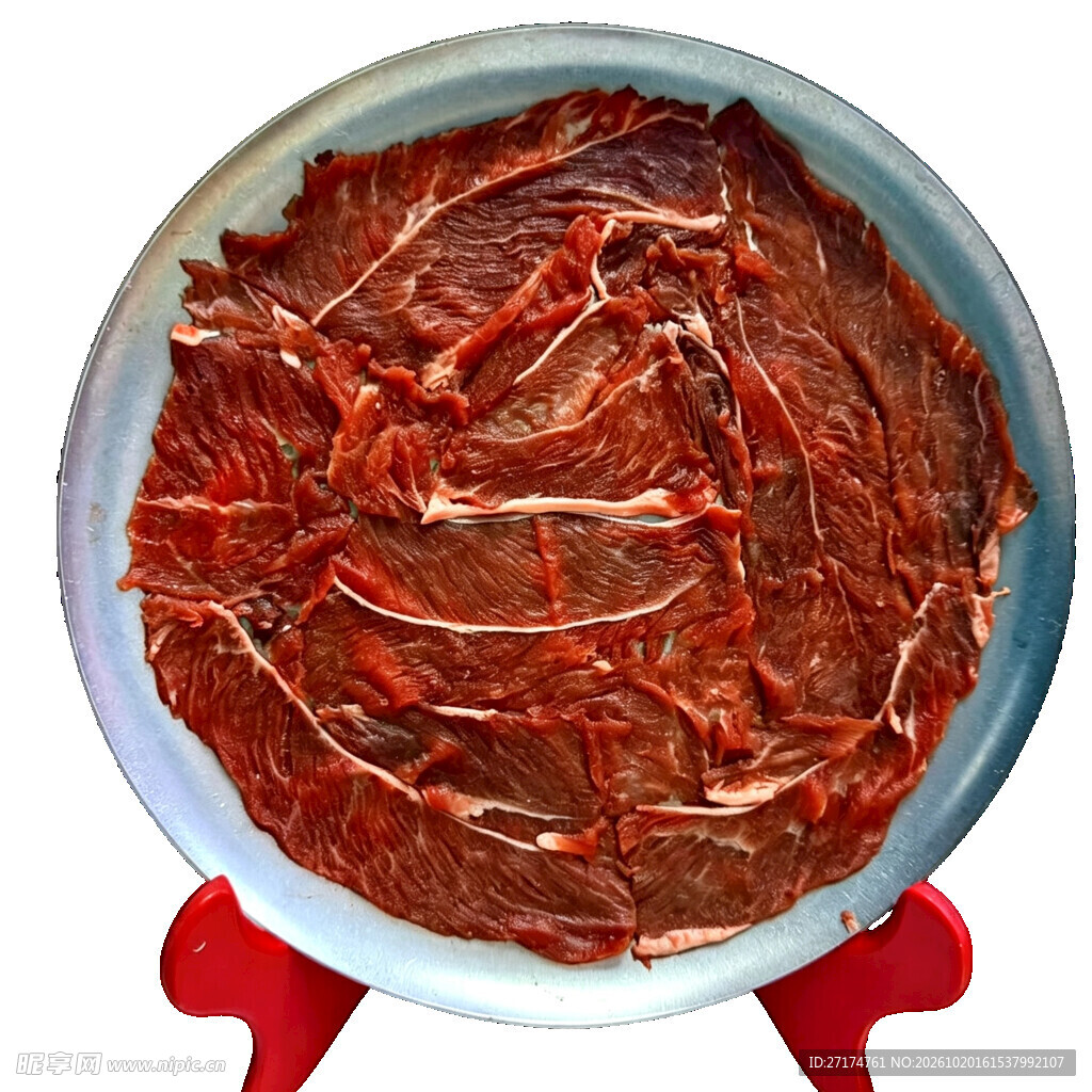 盘装鲜切生牛肉