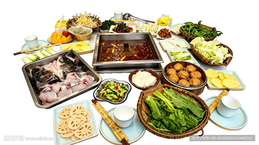 丰盛火锅套餐食材
