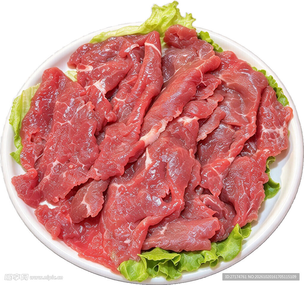 盘装鲜切生牛肉
