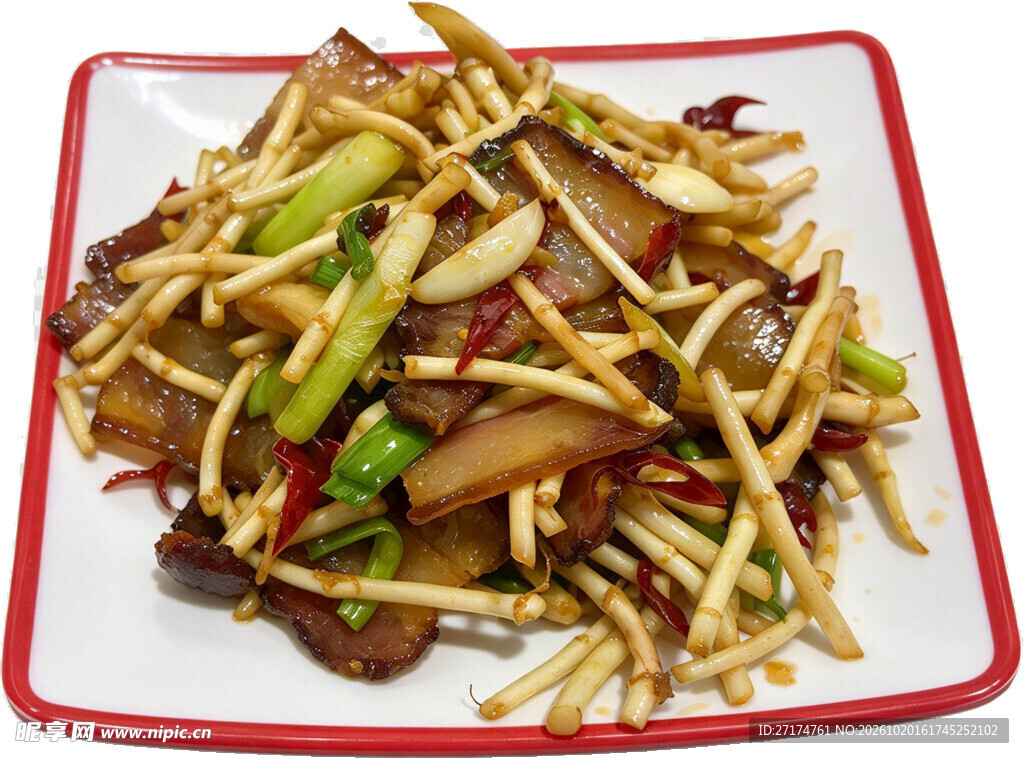 折耳根炒腊肉