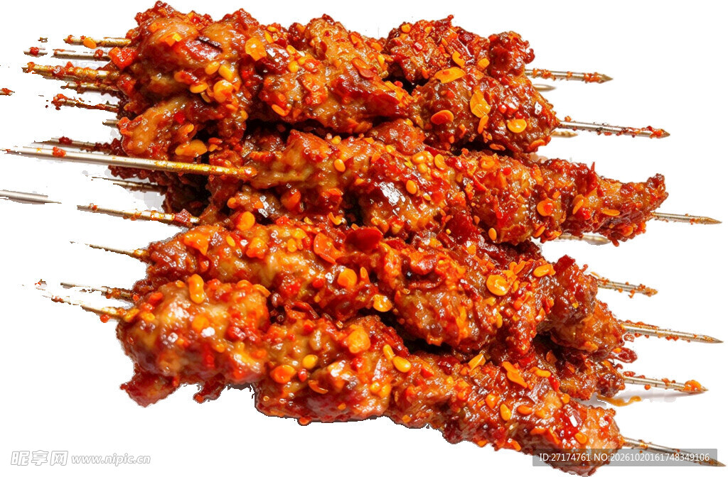 香辣烤羊肉串