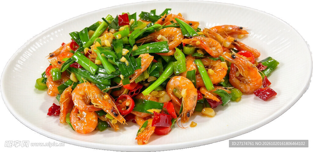 香辣韭菜炒河虾