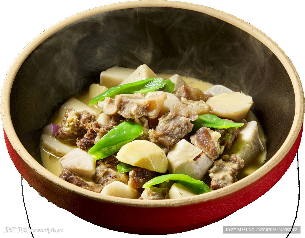 铁锅萝卜炖肉