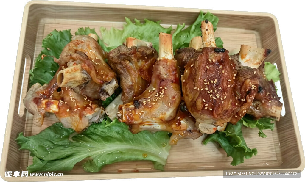 香酥烤羊排美食