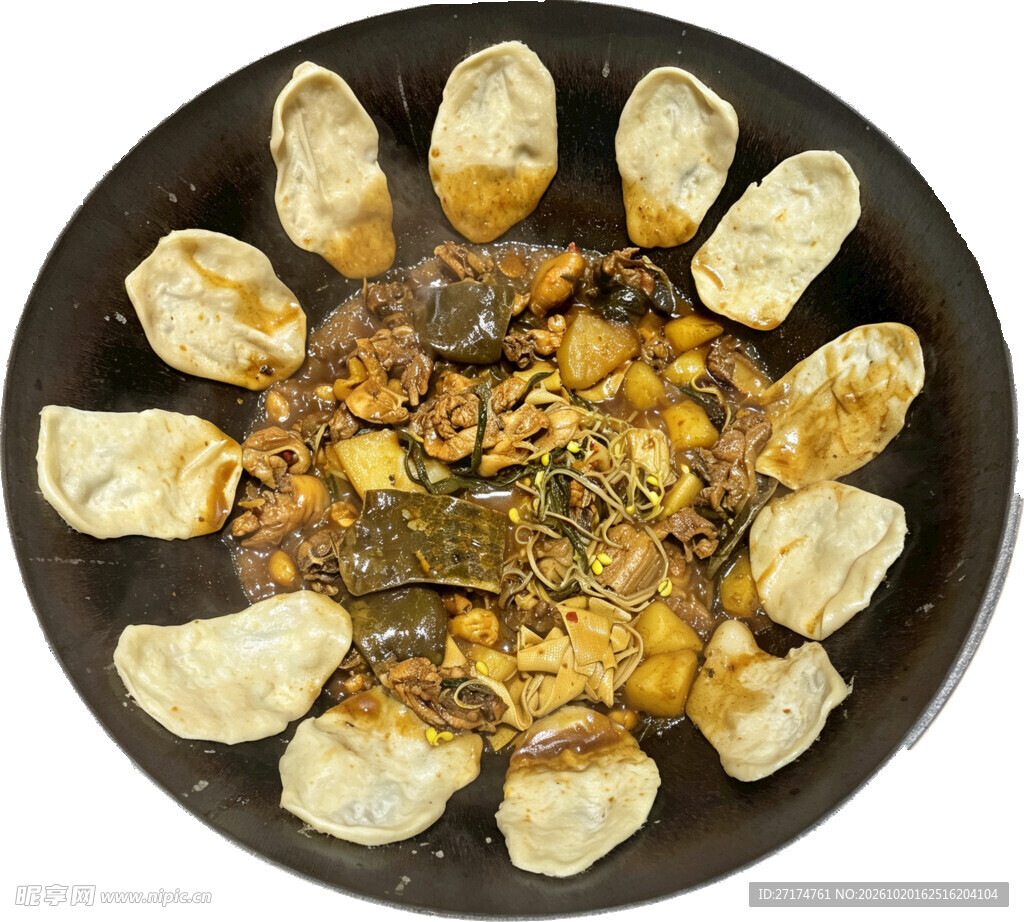 地锅鸡贴饼农家美食