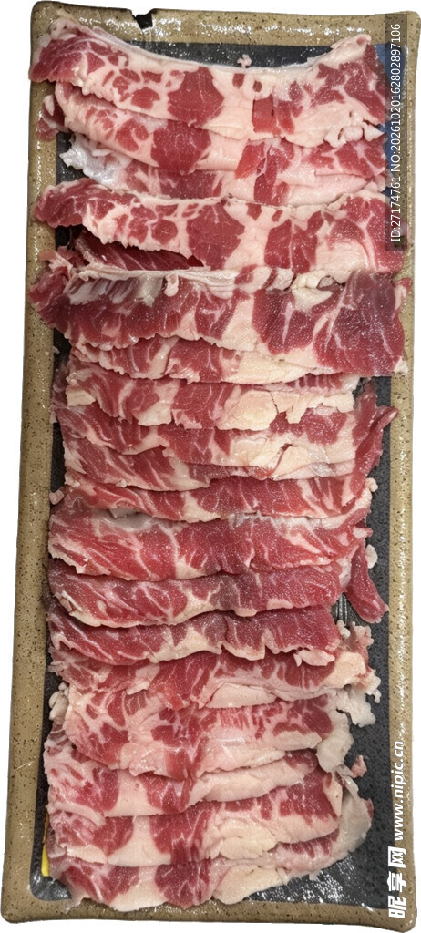 生鲜雪花牛肉切片