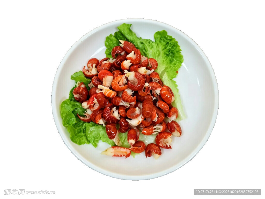 盘中小龙虾尾美食