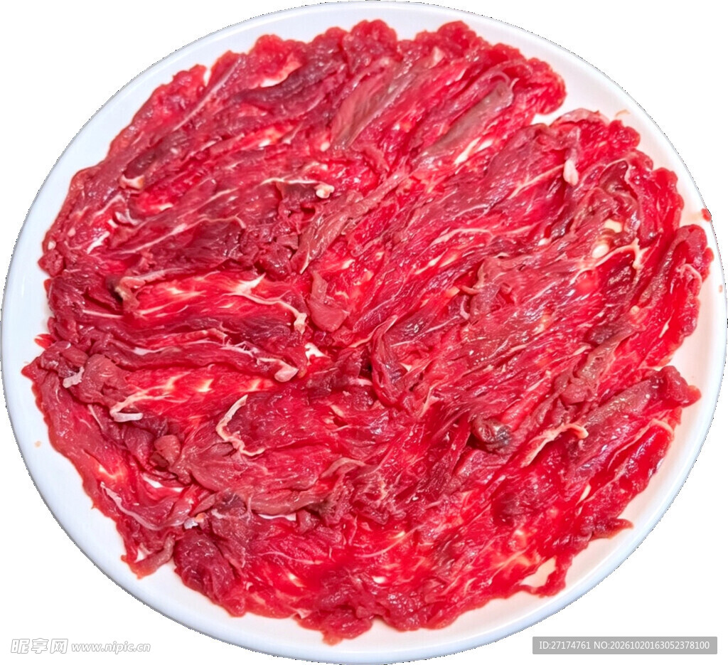 盘装新鲜生牛肉丝