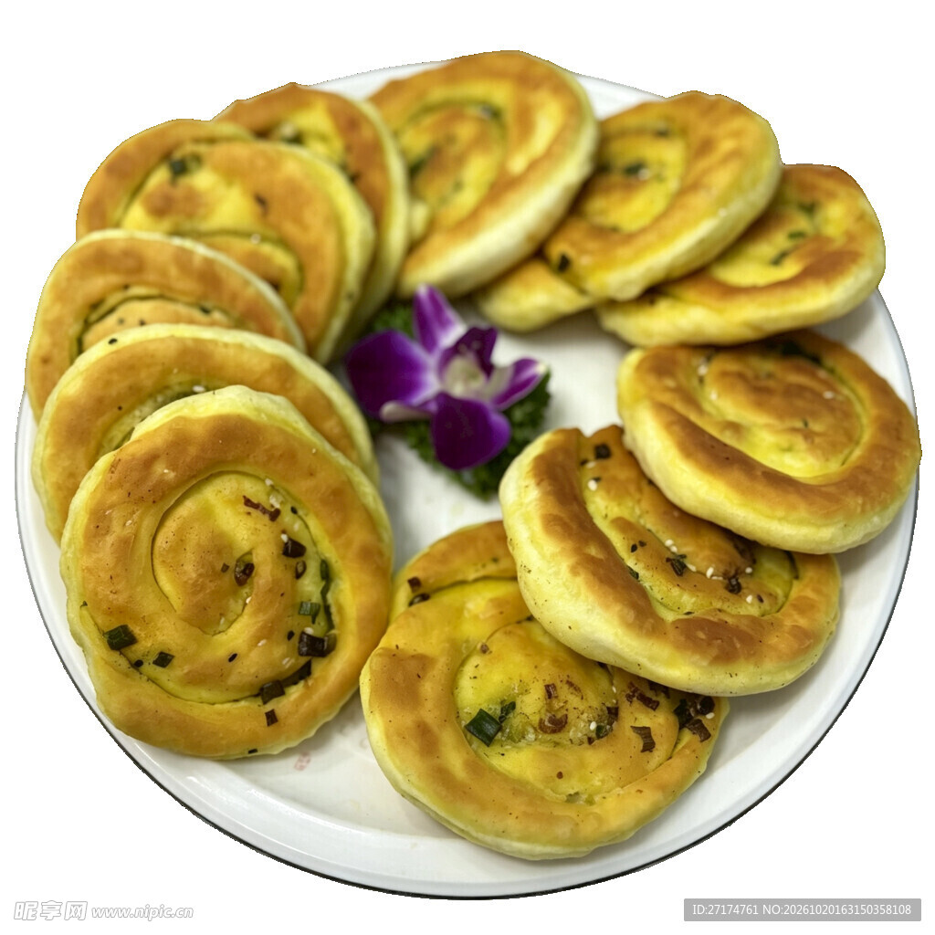盘装香酥葱油饼