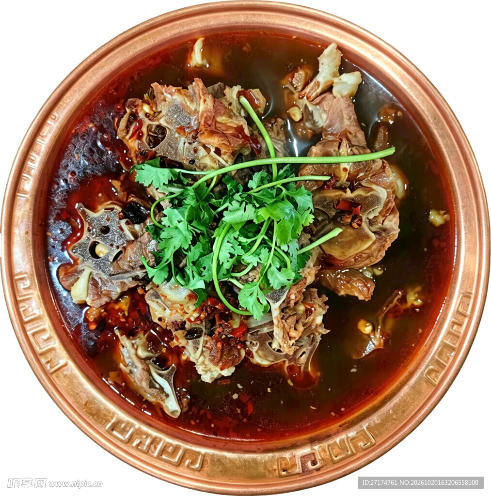 铜锅红汤炖肉