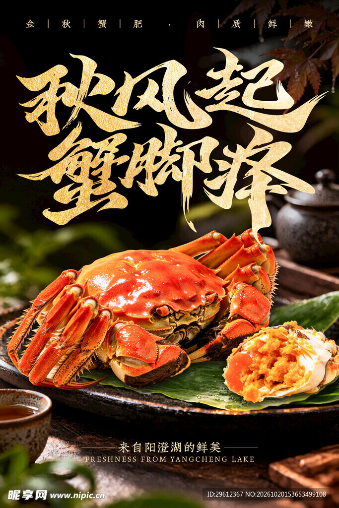 大闸蟹海报