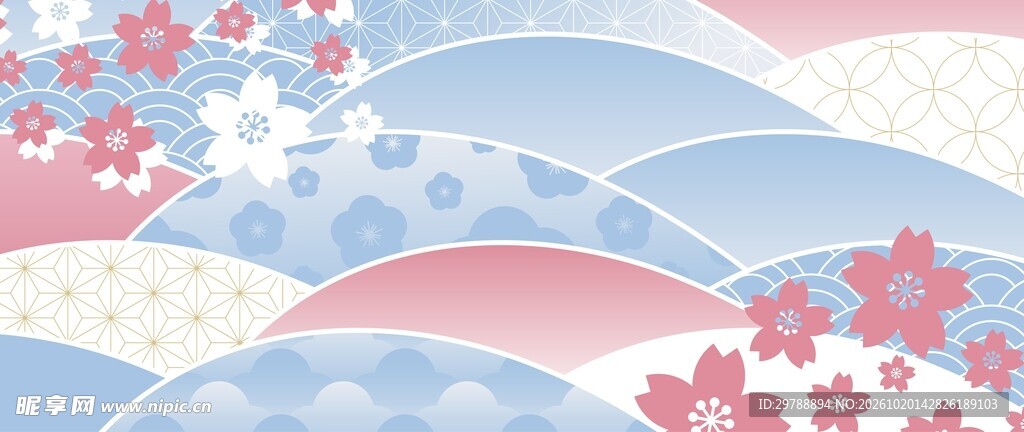 和风樱花背景