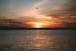 湖面日落美景