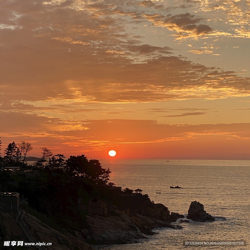 海边唯美日落风光