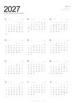 2027年日历 极简现代