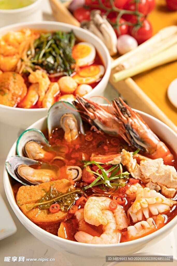 风味海鲜汤锅美食