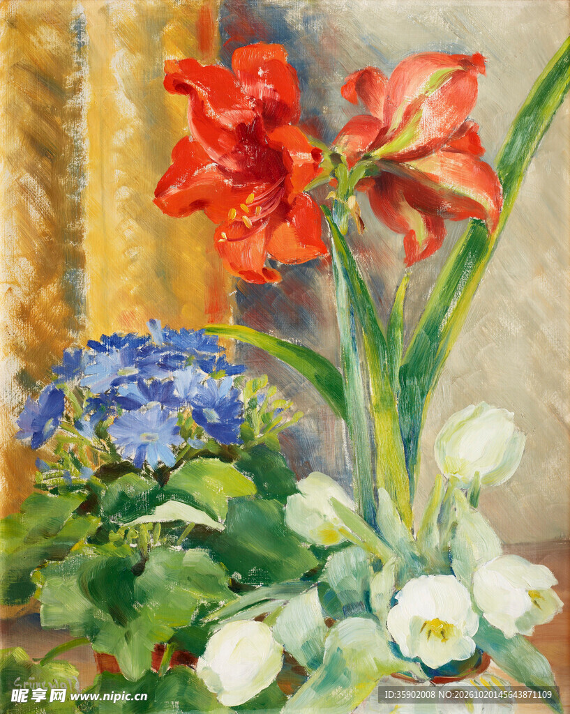 水彩花卉静物画