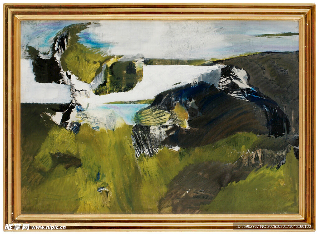 抽象郊野风景油画