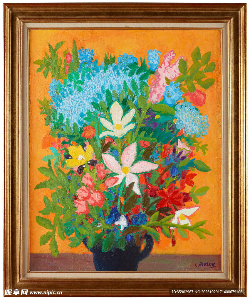 瓶花静物装饰油画