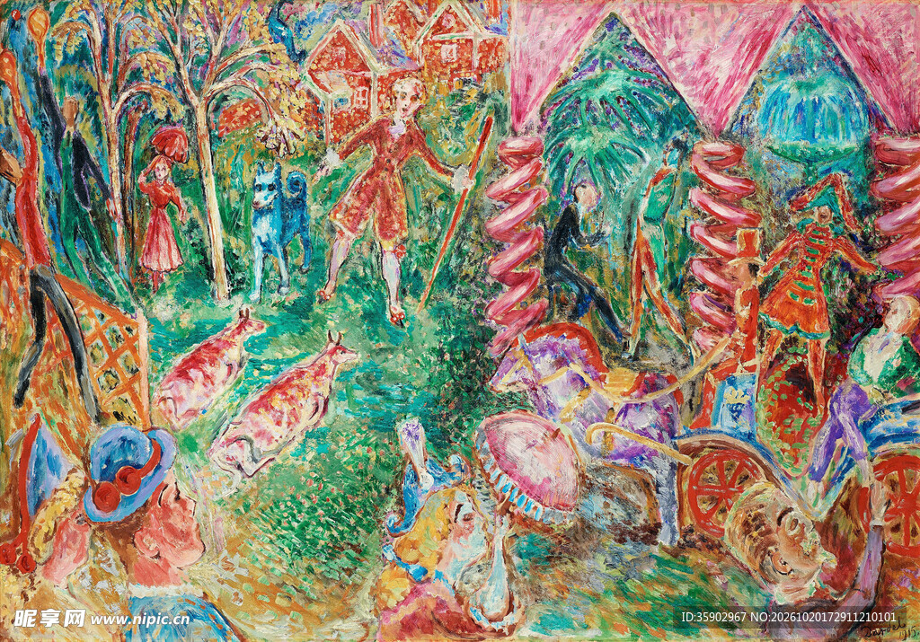 多彩抽象风景艺术画