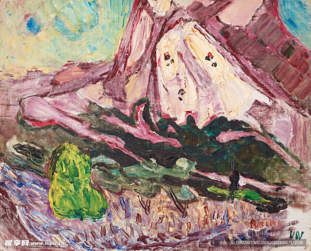 印象派山野风景油画