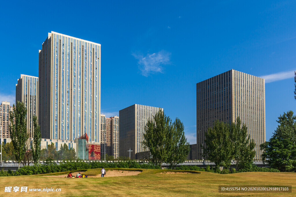 城市现代建筑群风光