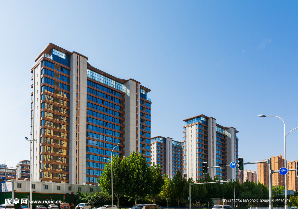 城市高层商住建筑群