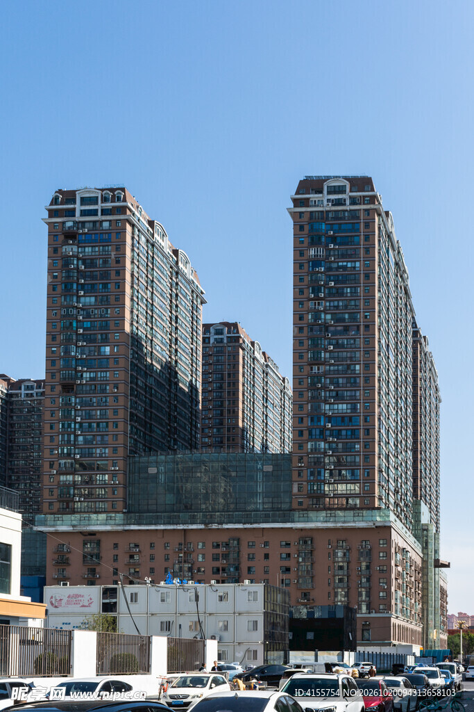 城市高层双塔建筑