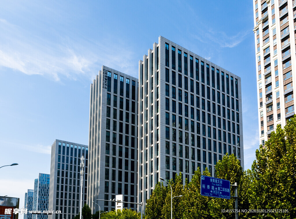 城市商务高楼建筑群
