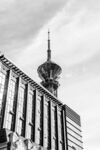 黑白城市地标建筑
