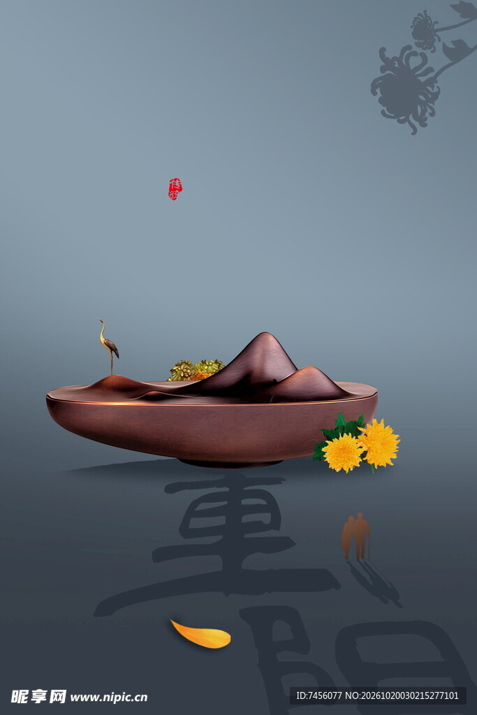 禅意湖面孤舟景致