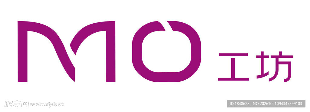 MO工坊紫色品牌logo