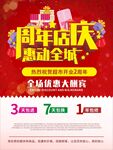 周年店庆惠动全城宣传海报