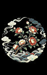 山茶祥云纹样
