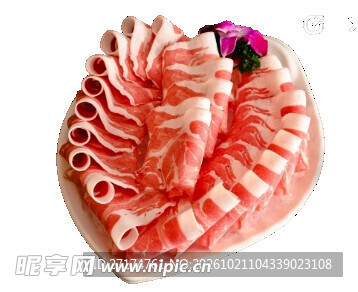 精品羊肉卷摆盘