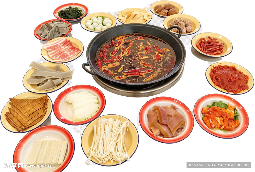 麻辣火锅套餐食材