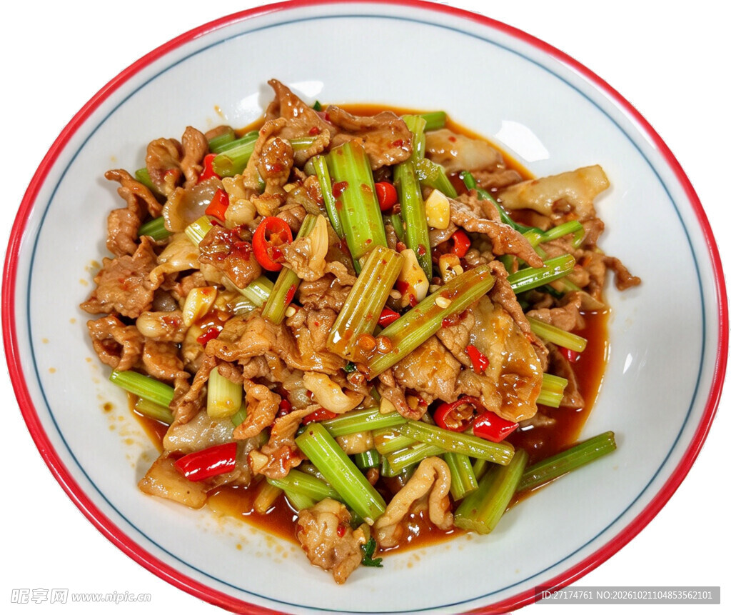 香辣芹菜炒肉