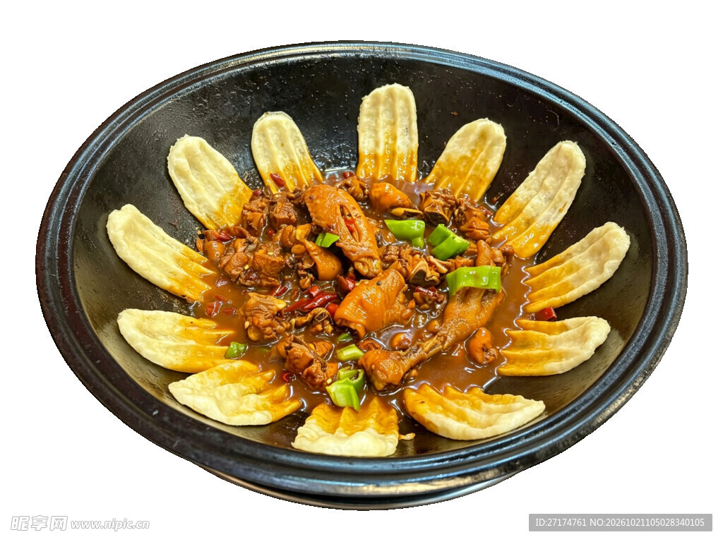 农家地锅鸡贴饼