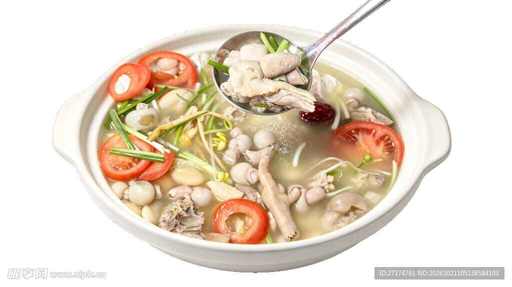 家常鲜蔬肉片汤