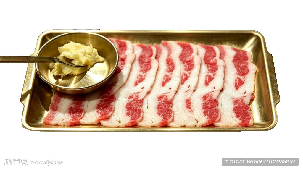 火锅肥牛卷摆盘