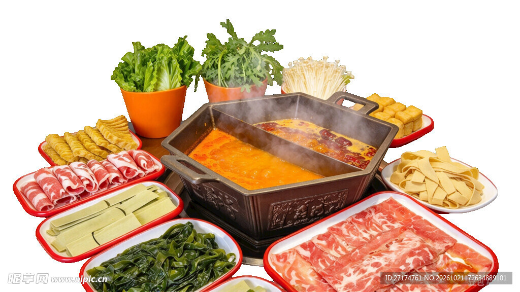 丰盛火锅套餐食材