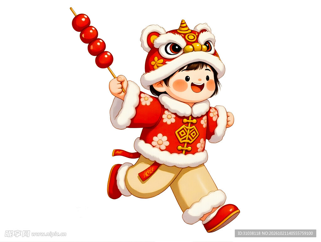 拿糖葫芦的小孩