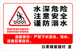 水深危险防溺水提示牌