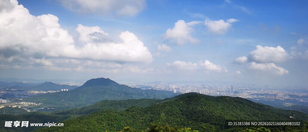 东莞大岭山茶山顶风光