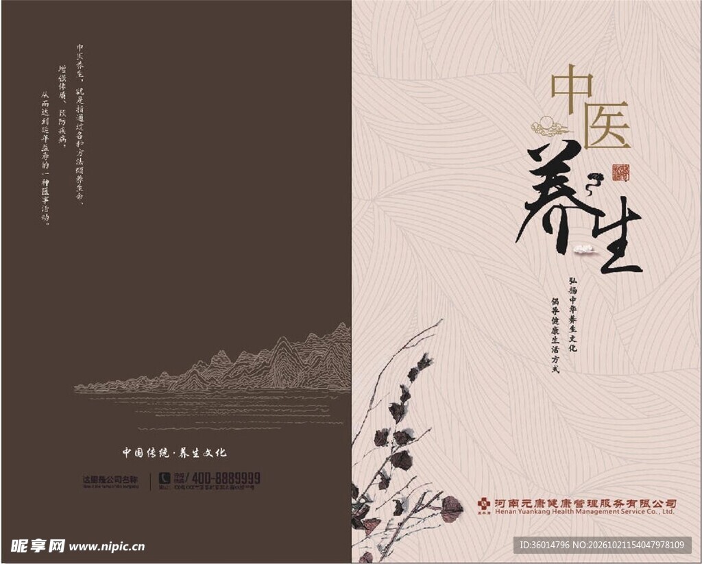 中医养生古风画册封面