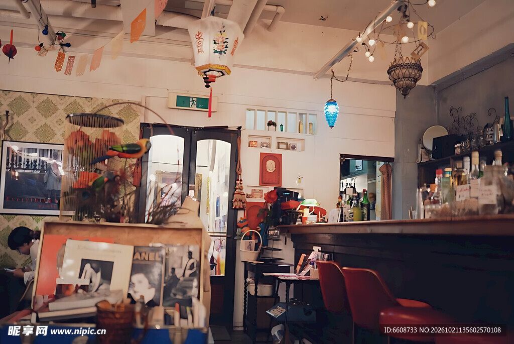 复古怀旧小店室内场景