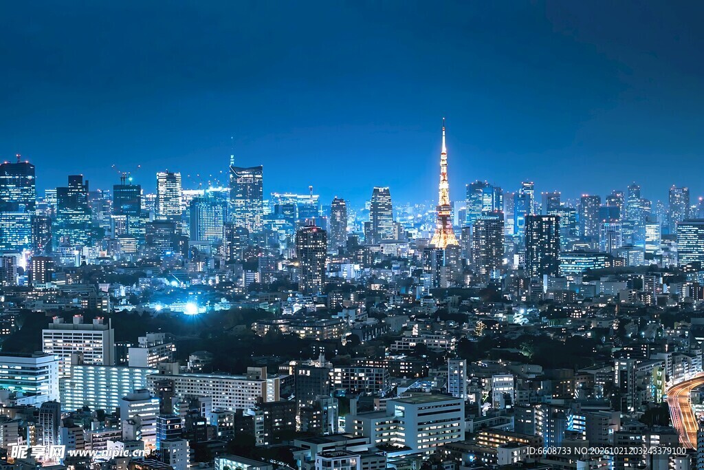 旧金山城市璀璨夜景
