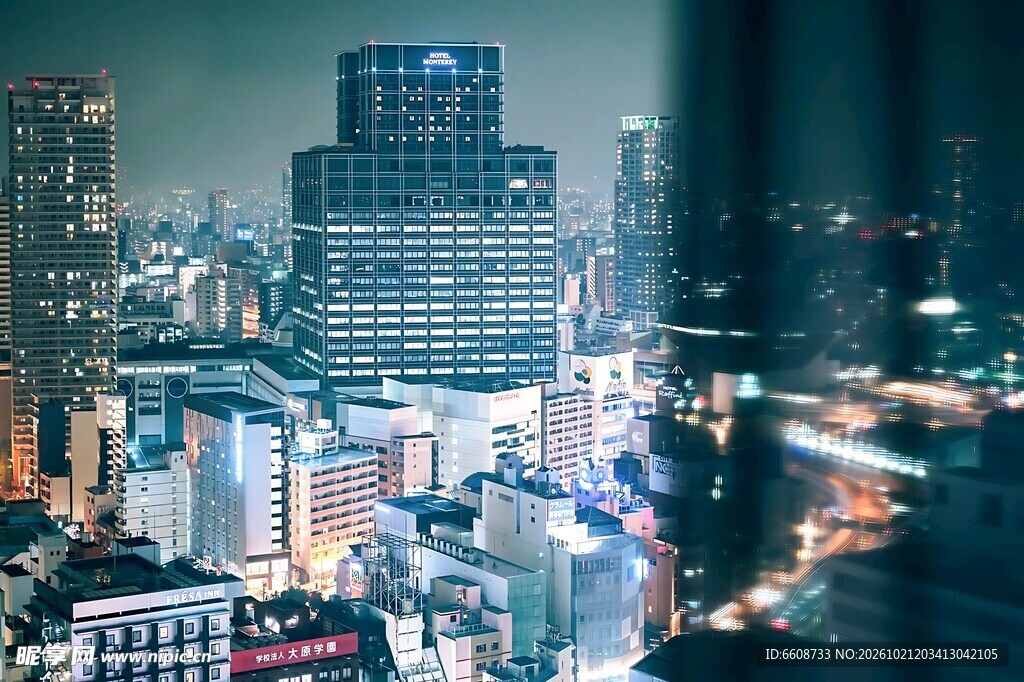 城市夜景高楼景观